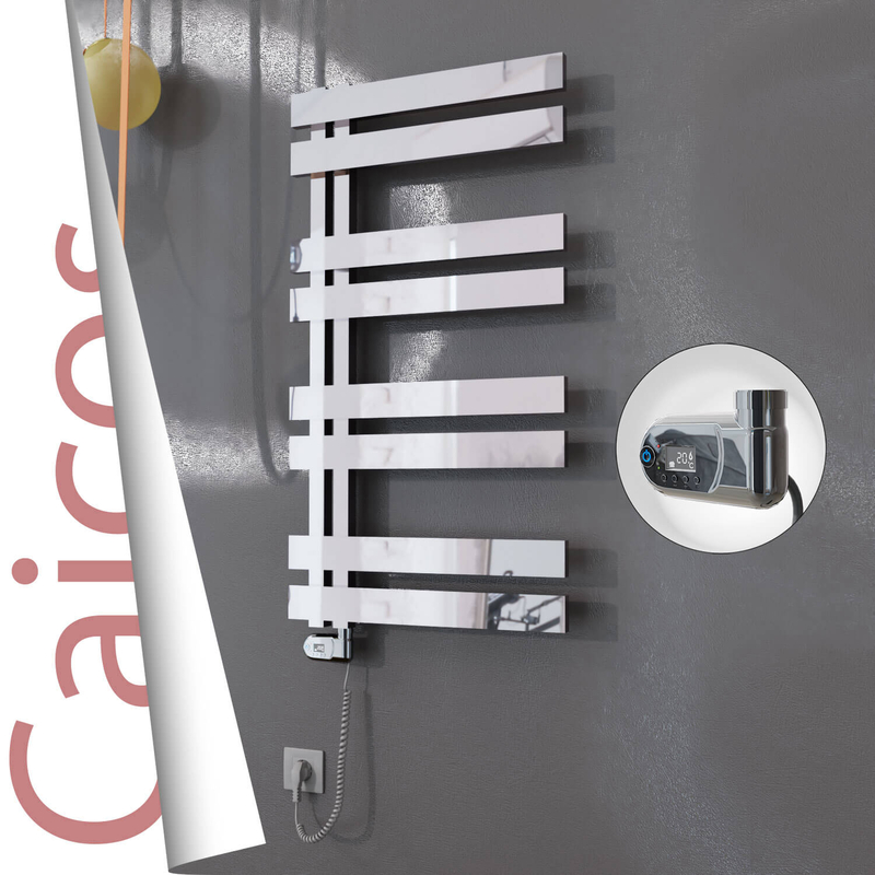 CAICOS Elektrikli Paslanmaz Çelik Havlupan 500x990 Ayna Polisaj (Thesis Termostat) 300W