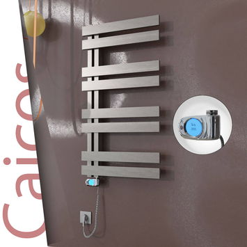 Radiva - Caicos Elektrikli Paslanmaz Çelik Havlupan 500x990 Satin Polisaj (Musa Termostat) 300W