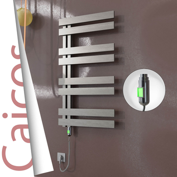 Radiva - Caicos Elektrikli Paslanmaz Çelik Havlupan 500x990 Satin Polisaj (On/Off Düğmeli) 300W