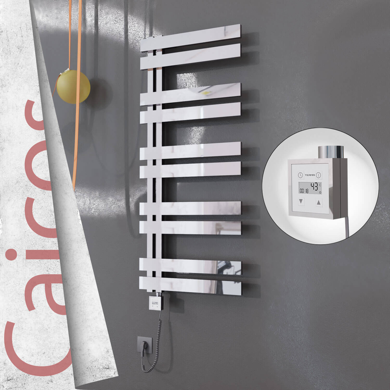CAICOS Elektrikli Paslanmaz Çelik Havlupan 600x1260 Ayna Polisaj (KTX3 Termostat) 600W Spiral Kablolu