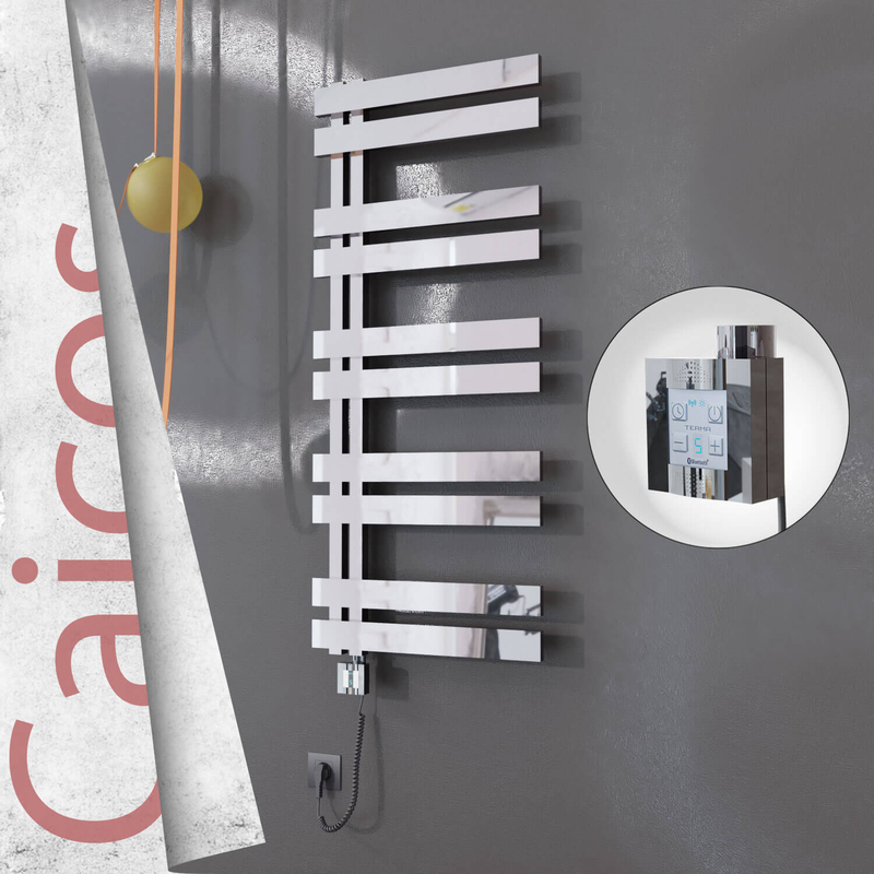 CAICOS Elektrikli Paslanmaz Çelik Havlupan 600x1260 Ayna Polisaj (KTX4 Termostat) 600W Spiral Kablolu