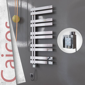 Radiva - Caicos Elektrikli Paslanmaz Çelik Havlupan 600x1260 Ayna Polisaj (KTX4 Termostat) 600W Spiral Kablolu