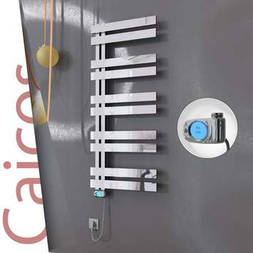 Radiva - Caicos Elektrikli Paslanmaz Çelik Havlupan 600x1260 Ayna Polisaj (Musa Termostat) 600W