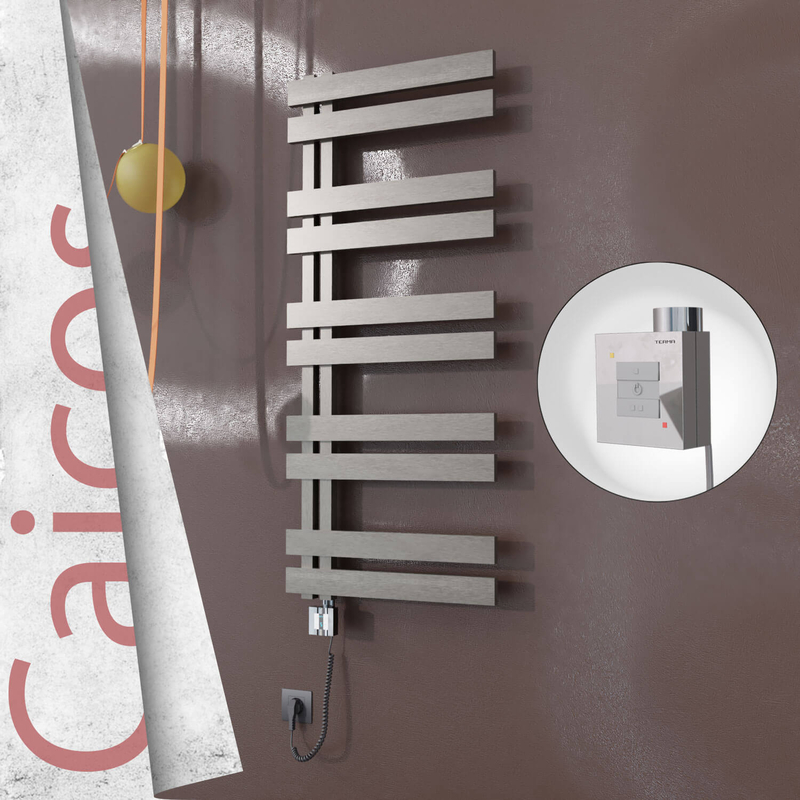 CAICOS Elektrikli Paslanmaz Çelik Havlupan 600x1260 Satin Polisaj (KTX1 Termostat) 600W Spiral Kablolu