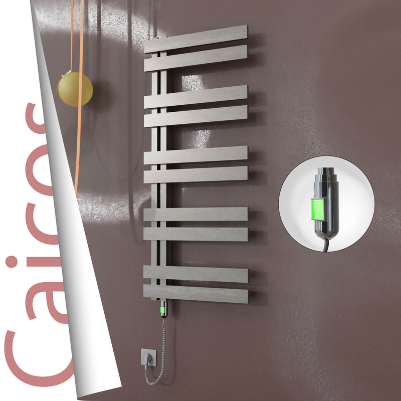 CAICOS Elektrikli Paslanmaz Çelik Havlupan 600x1260 Satin Polisaj (On/Off Düğmeli) 600W