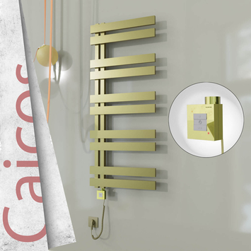 - CAICOS Elektrikli Paslanmaz Çelik Havlupan 600x1260 Satine Altın (KTX1 Termostat) 600W Spiral Kablolu  - CAICOS Elektrikli Paslanmaz Çelik Havlupan 600x1260 Satine Altın (KTX1 Termostat) 600W Spiral Kablolu