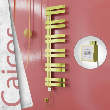 - CAICOS Elektrikli Paslanmaz Çelik Havlupan 600x1530 Altın (KTX3 Termostat) 600W Spiral Kablolu  - CAICOS Elektrikli Paslanmaz Çelik Havlupan 600x1530 Altın (KTX3 Termostat) 600W Spiral Kablolu