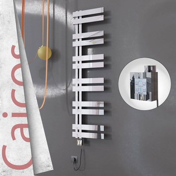 Radiva - Caicos Elektrikli Paslanmaz Çelik Havlupan 600x1530 Ayna Polisaj (KTX4 Termostat) 600W Spiral Kablolu