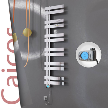 Radiva - Caicos Elektrikli Paslanmaz Çelik Havlupan 600x1530 Ayna Polisaj (Musa Termostat) 600W