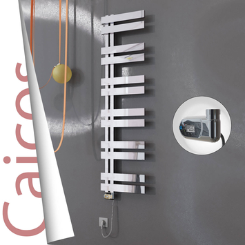 Radiva - Caicos Elektrikli Paslanmaz Çelik Havlupan 600x1530 Ayna Polisaj (Thesis Termostat) 600W