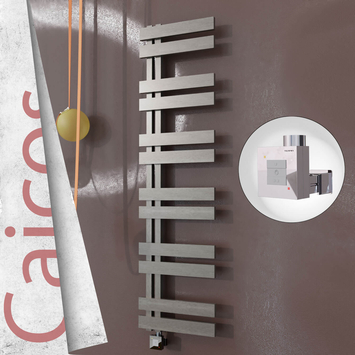 Radiva - Caicos Elektrikli Paslanmaz Çelik Havlupan 600x1530 Satin Polisaj (KTX1 Termostat) 600W
