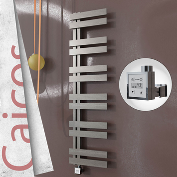 Radiva - Caicos Elektrikli Paslanmaz Çelik Havlupan 600x1530 Satin Polisaj (KTX3 Termostat) 600W