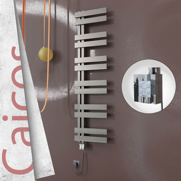 Radiva - Caicos Elektrikli Paslanmaz Çelik Havlupan 600x1530 Satin Polisaj (KTX4 Termostat) 600W Spiral Kablolu