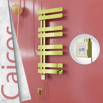 - CAICOS Elektrikli Paslanmaz Çelik Havlupan 600x990 Altın (KTX3 Termostat) 300W Spiral Kablolu  - CAICOS Elektrikli Paslanmaz Çelik Havlupan 600x990 Altın (KTX3 Termostat) 300W Spiral Kablolu