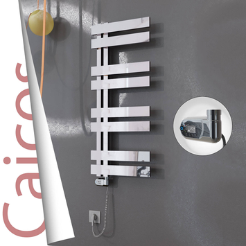Radiva - Caicos Elektrikli Paslanmaz Çelik Havlupan 600x990 Ayna Polisaj (Thesis Termostat) 300W