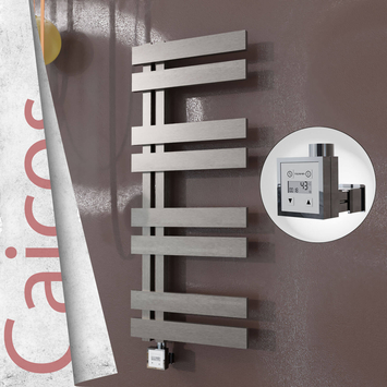 Radiva - Caicos Elektrikli Paslanmaz Çelik Havlupan 600x990 Satin Polisaj (KTX3 Termostat) 300W