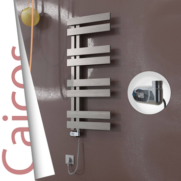 Radiva - Caicos Elektrikli Paslanmaz Çelik Havlupan 600x990 Satin Polisaj (Thesis Termostat) 300W