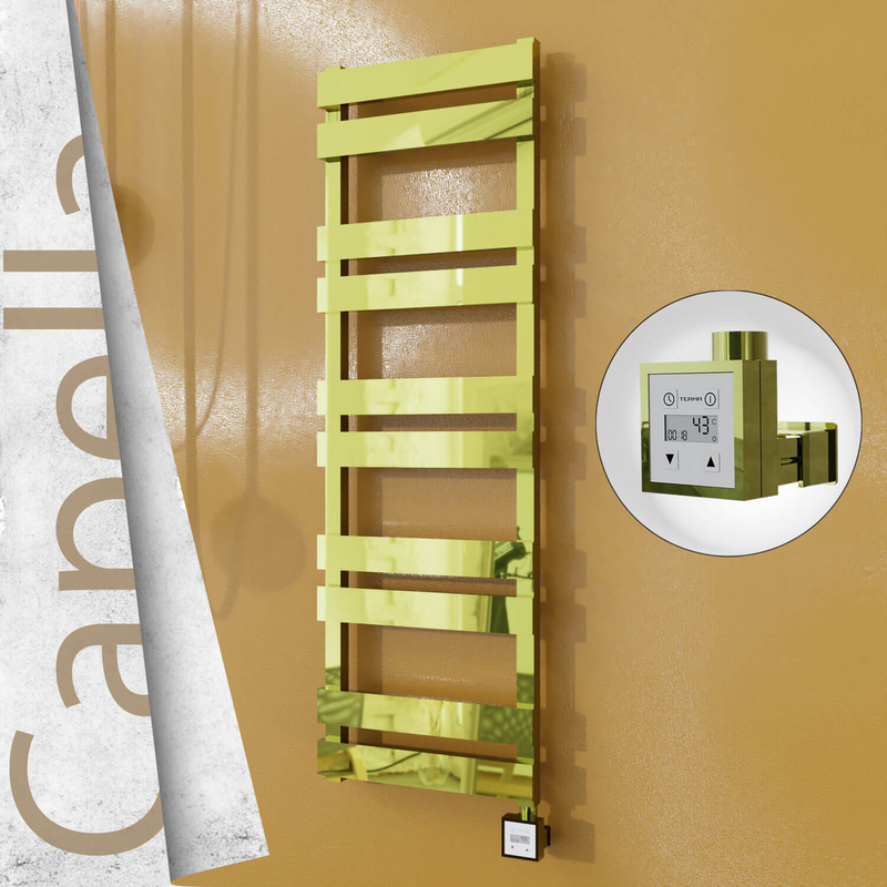 CAPELLA Elektrikli Paslanmaz Çelik Havlupan 400x1260 Altın (KTX3 Termostat) 300W