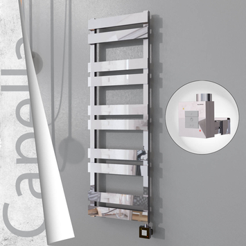 Radiva - Capella Elektrikli Paslanmaz Çelik Havlupan 400x1260 Ayna Polisaj (KTX1 Termostat) 300W
