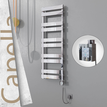 Radiva - Capella Elektrikli Paslanmaz Çelik Havlupan 400x1260 Ayna Polisaj (KTX4 Termostat) 300W Spiral Kablolu
