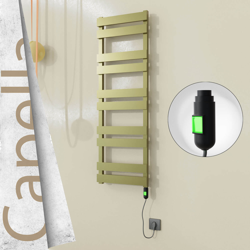 CAPELLA Elektrikli Paslanmaz Çelik Havlupan 400x1260 Ayna Polisaj (Thesis Termostat) 300W