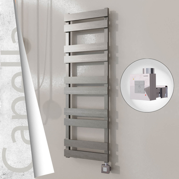Radiva - Capella Elektrikli Paslanmaz Çelik Havlupan 400x1260 Satin Polisaj (KTX1 Termostat) 300W