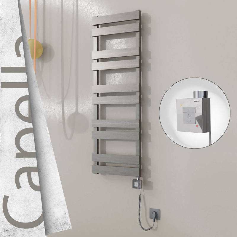 CAPELLA Elektrikli Paslanmaz Çelik Havlupan 400x1260 Satin Polisaj (KTX1 Termostat) 300W Spiral Kablolu