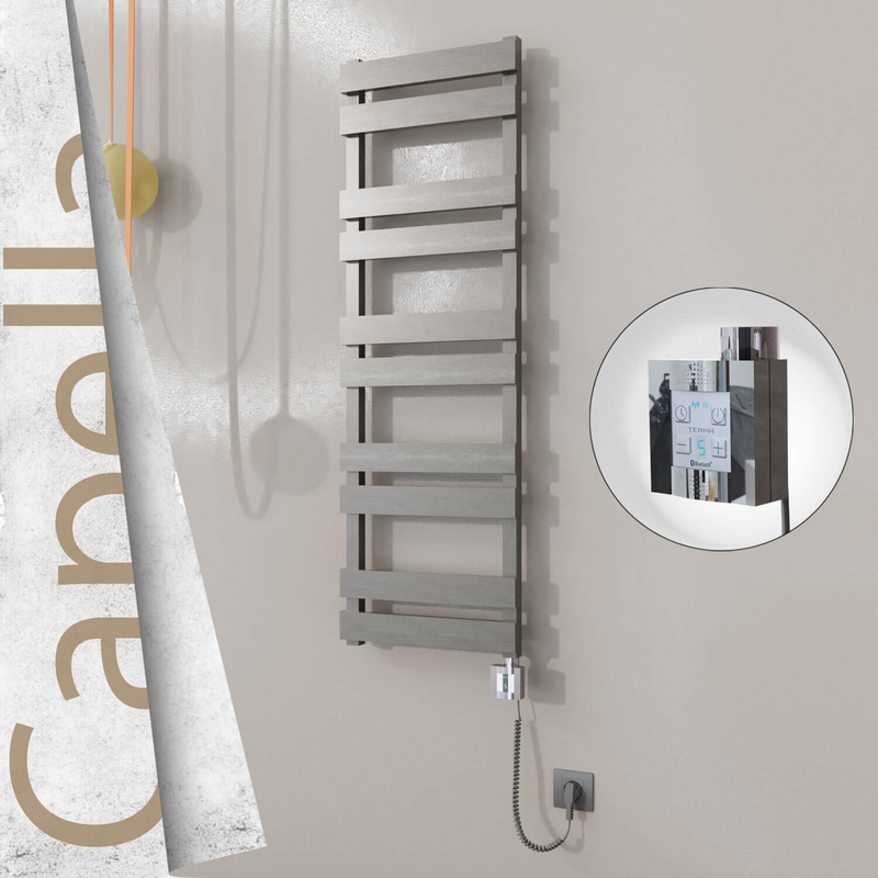 CAPELLA Elektrikli Paslanmaz Çelik Havlupan 400x1260 Satin Polisaj (KTX4 Termostat) 300W Spiral Kablolu