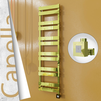 Radiva - Capella Elektrikli Paslanmaz Çelik Havlupan 400x1530 Altın (KTX1 Termostat) 600W