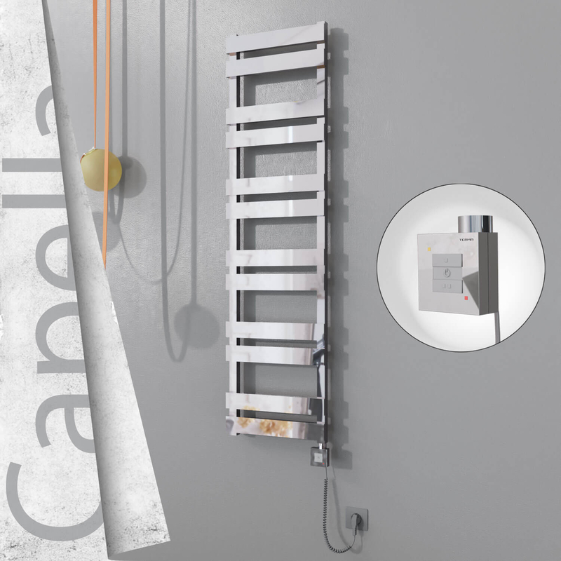 CAPELLA Elektrikli Paslanmaz Çelik Havlupan 400x1530 Ayna Polisaj (KTX1 Termostat) 600W Spiral Kablolu