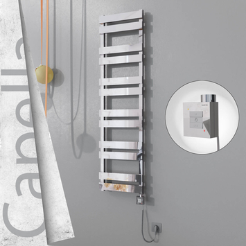 Radiva - Capella Elektrikli Paslanmaz Çelik Havlupan 400x1530 Ayna Polisaj (KTX1 Termostat) 600W Spiral Kablolu