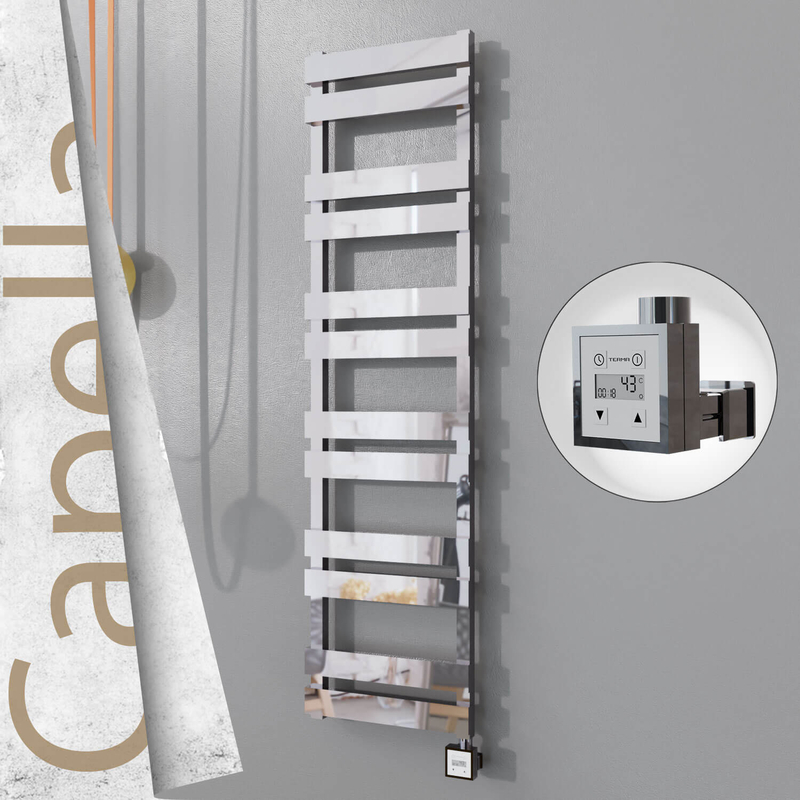 CAPELLA Elektrikli Paslanmaz Çelik Havlupan 400x1530 Ayna Polisaj (KTX3 Termostat) 600W