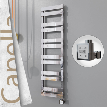 Radiva - Capella Elektrikli Paslanmaz Çelik Havlupan 400x1530 Ayna Polisaj (KTX3 Termostat) 600W