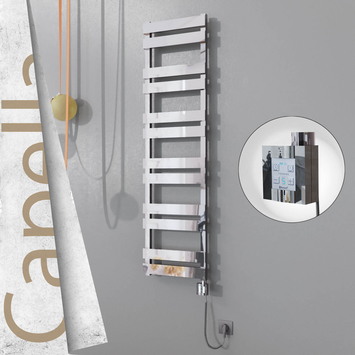 Radiva - Capella Elektrikli Paslanmaz Çelik Havlupan 400x1530 Ayna Polisaj (KTX4 Termostat) 600W Spiral Kablolu