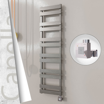 Radiva - Capella Elektrikli Paslanmaz Çelik Havlupan 400x1530 Satin Polisaj (KTX1 Termostat) 600W