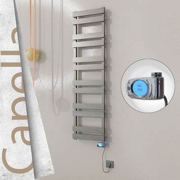 Radiva - Capella Elektrikli Paslanmaz Çelik Havlupan 400x1530 Satin Polisaj (Musa Termostat) 600W