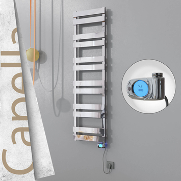 Radiva - Capella Elektrikli Paslanmaz Çelik Havlupan 400x1530 Satine Altın (Musa Termostat) 600W