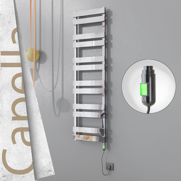 Radiva - Capella Elektrikli Paslanmaz Çelik Havlupan 400x1530 Satine Altın (On/Off Düğmeli) 600W