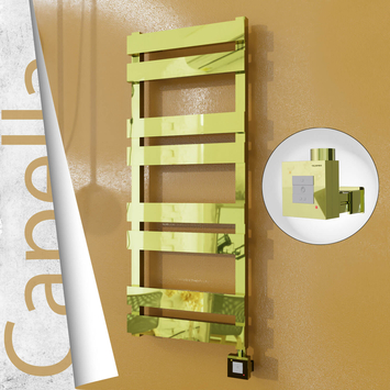 Radiva - Capella Elektrikli Paslanmaz Çelik Havlupan 400x990 Altın (KTX1 Termostat) 300W