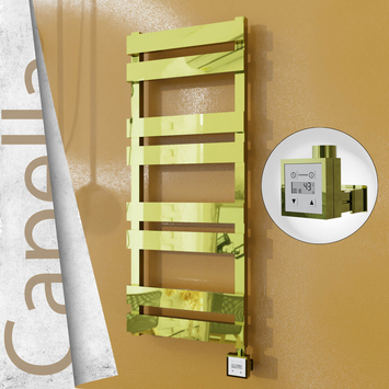 Radiva - Capella Elektrikli Paslanmaz Çelik Havlupan 400x990 Altın (KTX3 Termostat) 300W