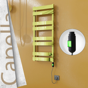 - CAPELLA Elektrikli Paslanmaz Çelik Havlupan 400x990 Altın (On/Off Düğmeli) 300W  - CAPELLA Elektrikli Paslanmaz Çelik Havlupan 400x990 Altın (On/Off Düğmeli) 300W