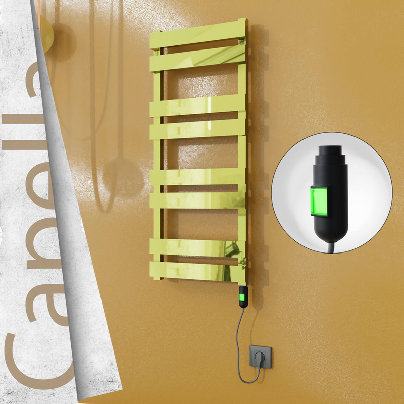 CAPELLA Elektrikli Paslanmaz Çelik Havlupan 400x990 Altın (On/Off Düğmeli) 300W