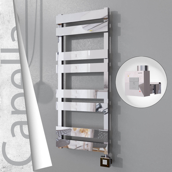 Radiva - Capella Elektrikli Paslanmaz Çelik Havlupan 400x990 Ayna Polisaj (KTX1 Termostat) 300W