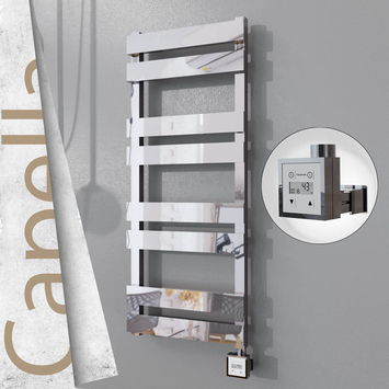 Radiva - Capella Elektrikli Paslanmaz Çelik Havlupan 400x990 Ayna Polisaj (KTX3 Termostat) 300W