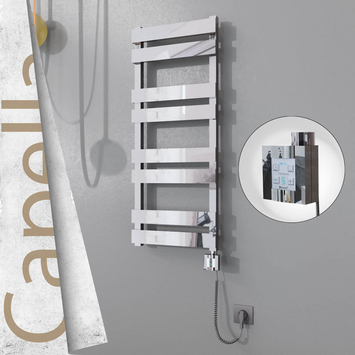 Radiva - Capella Elektrikli Paslanmaz Çelik Havlupan 400x990 Ayna Polisaj (KTX4 Termostat) 300W Spiral Kablolu