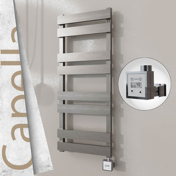 Radiva - Capella Elektrikli Paslanmaz Çelik Havlupan 400x990 Satin Polisaj (KTX3 Termostat) 300W