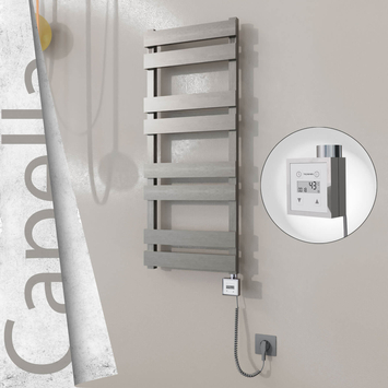 Radiva - Capella Elektrikli Paslanmaz Çelik Havlupan 400x990 Satin Polisaj (KTX3 Termostat) 300W Spiral Kablolu