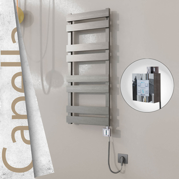 Radiva - Capella Elektrikli Paslanmaz Çelik Havlupan 400x990 Satin Polisaj (KTX4 Termostat) 300W Spiral Kablolu