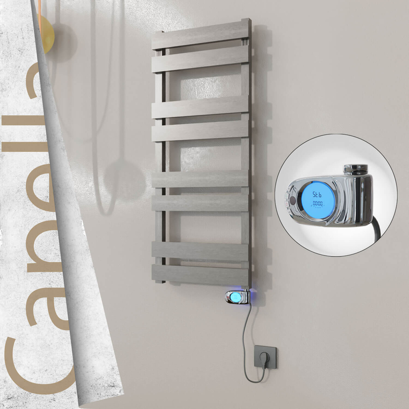 CAPELLA Elektrikli Paslanmaz Çelik Havlupan 400x990 Satin Polisaj (Musa Termostat) 300W