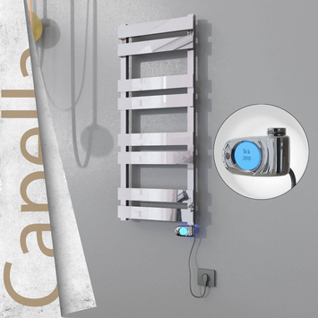Radiva - Capella Elektrikli Paslanmaz Çelik Havlupan 400x990 Satine Altın (Musa Termostat) 300W
